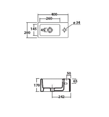 Керамическая прямоугольная раковина Galassia плюс дизайн ARCH-00149264 - Вид №2