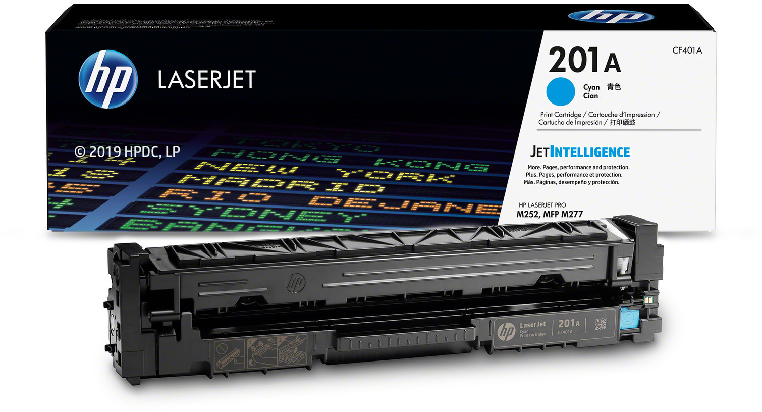 CF401A 201a cyan original laserjet toner cartridge HP Santreyd  - Вид №3