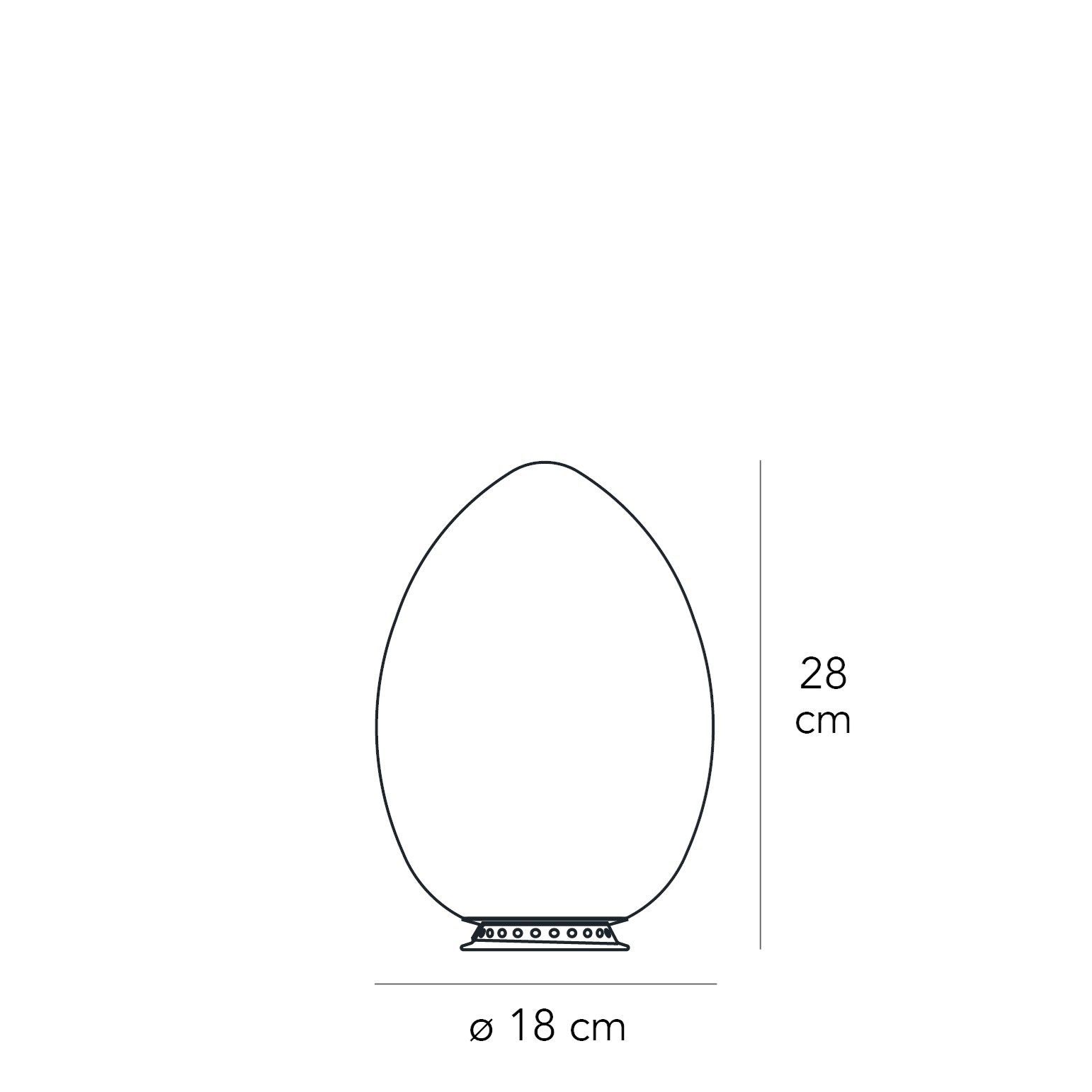 Настольная лампа из дутого стекла FontanaArte яйцо ARCH-00033255 - Вид №9