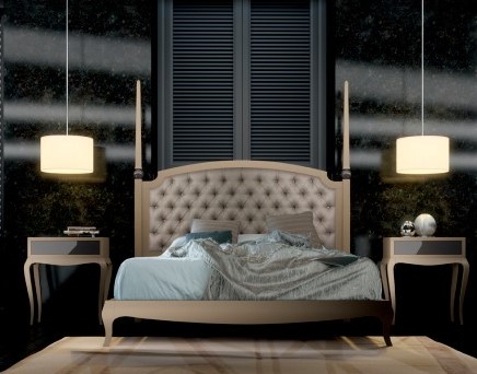 107527 Кровать Amura с основанием Eternity 197 x 219 La Ebanisteria Nite-Nite 