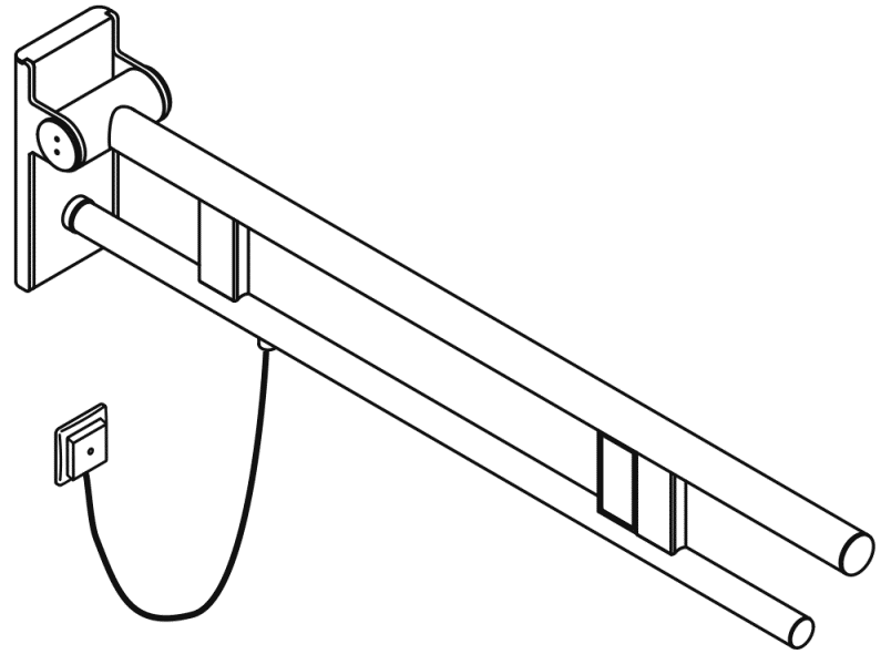 900.50.14840 Двойной шарнирный опорный рельс, конструкция a HEWI Stützen  - Вид №2