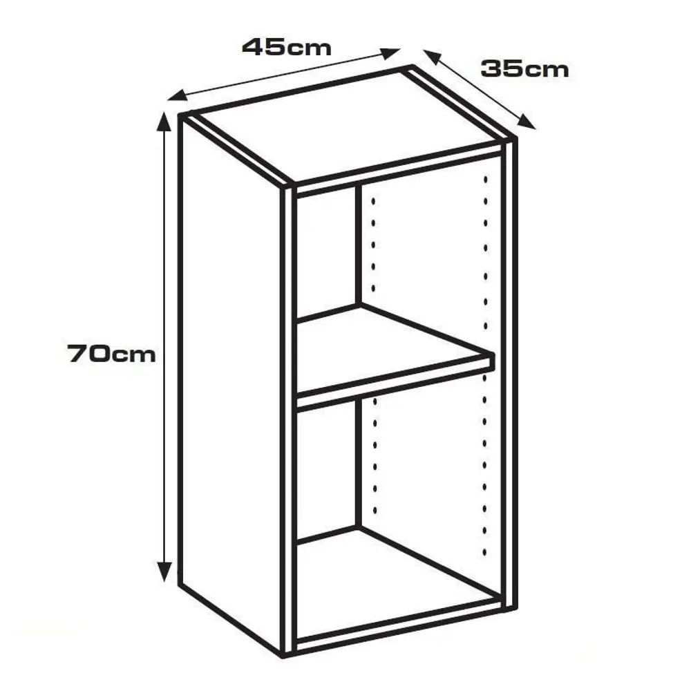 Каркас навесной 45x70x35 см, ЛДСП, цвет белый DELINIA STLM-2075799 - Вид №7