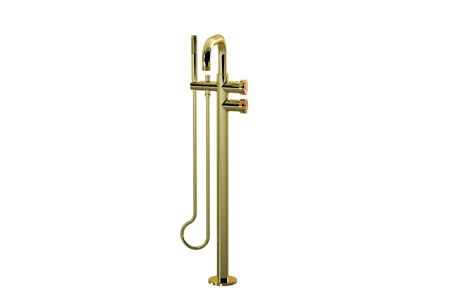 E-11557-R1RG-L1PB-PB Смеситель напольный отдельностоящий (внешняя часть) GRAFF MOD+