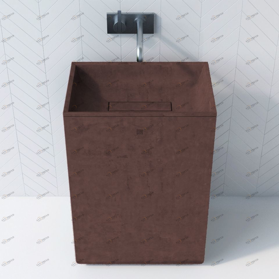 WB609TERRAKOTOVYJ Накладная раковина на столешницу  прямоугольная BetOn 