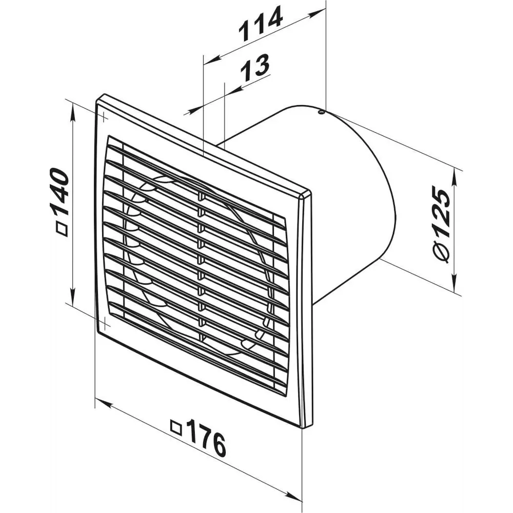 Вентилятор осевой вытяжной Домовент CB D125 мм 35 дБ 180 м³/ч цвет белый STLM-2061947 - Вид №5