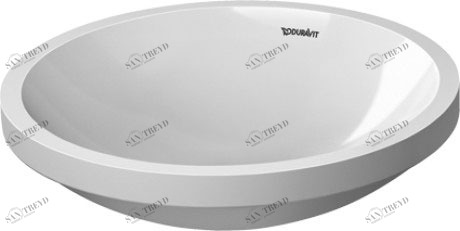 0319420000 Накладная раковина под столешницу  овальная Duravit Architec