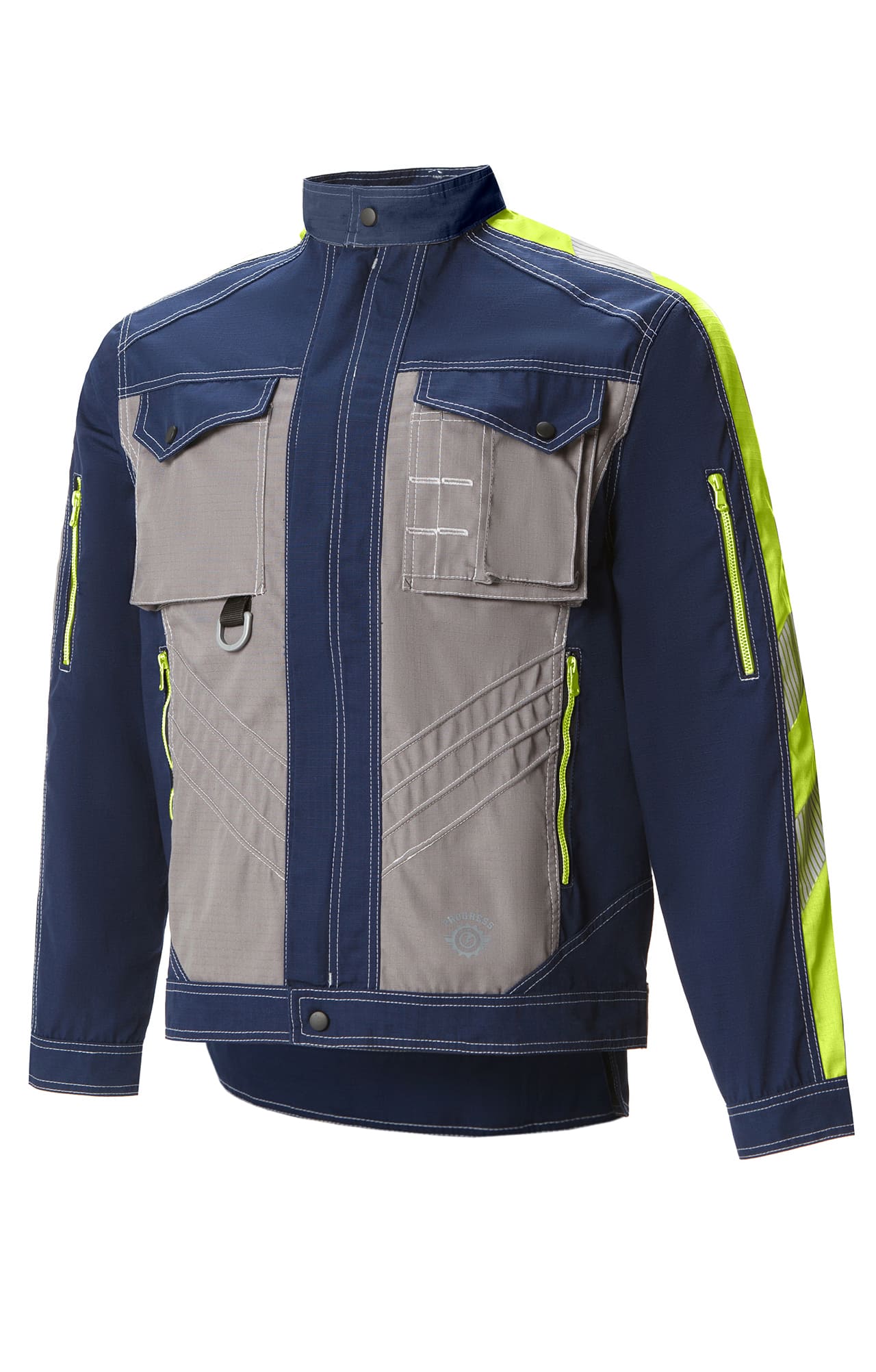 68842 Костюм "Прогресс" темно-синий с серым лимон  Летняя спецодежда  размер 48-50/170-176  - Вид №1