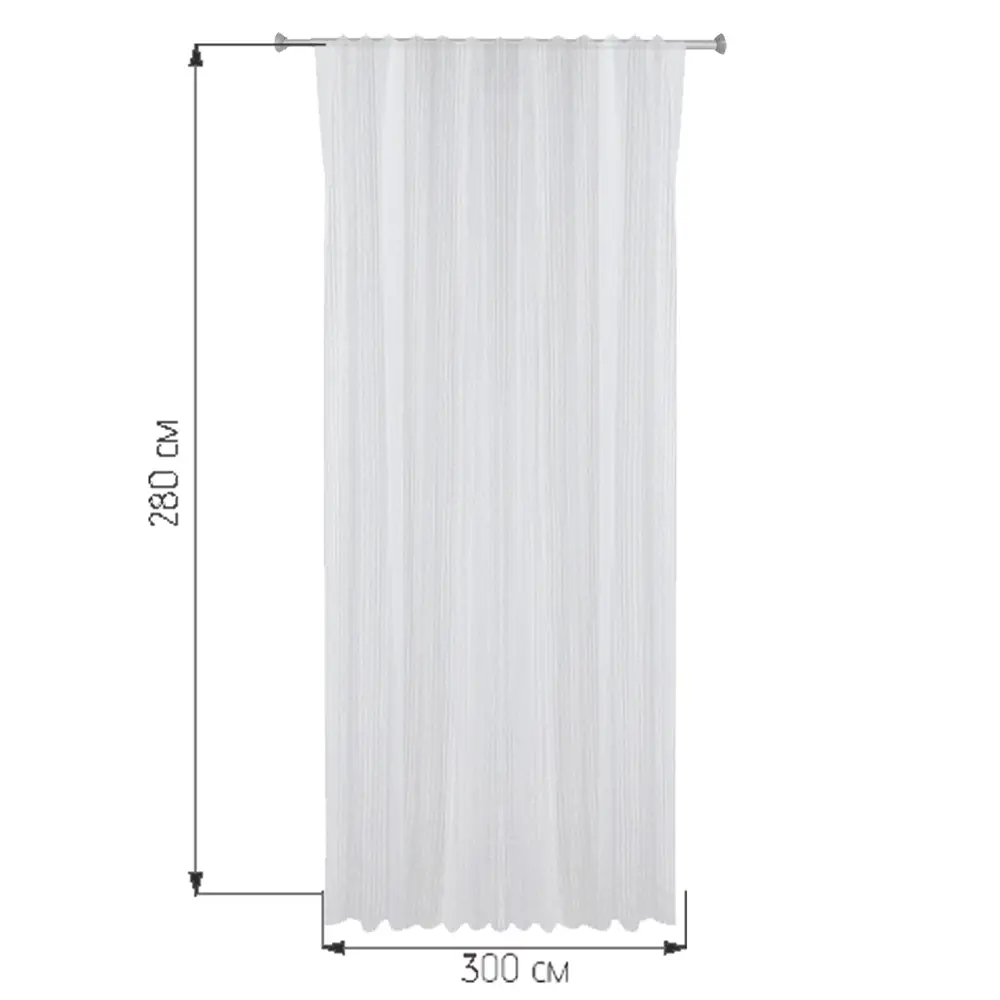 WITERRA Тюль «Дождь» с элегантными скрытыми петлями 300x280 см 89399727 STLM-1578433 - Вид №2