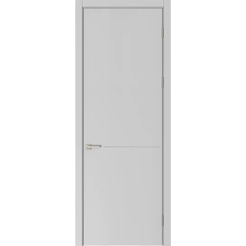 Дверь межкомнатная глухая Николь 90x230 см эмаль цвет серый с замком и без петель 89464721 STLM-2081417 BELWOODDOORS 