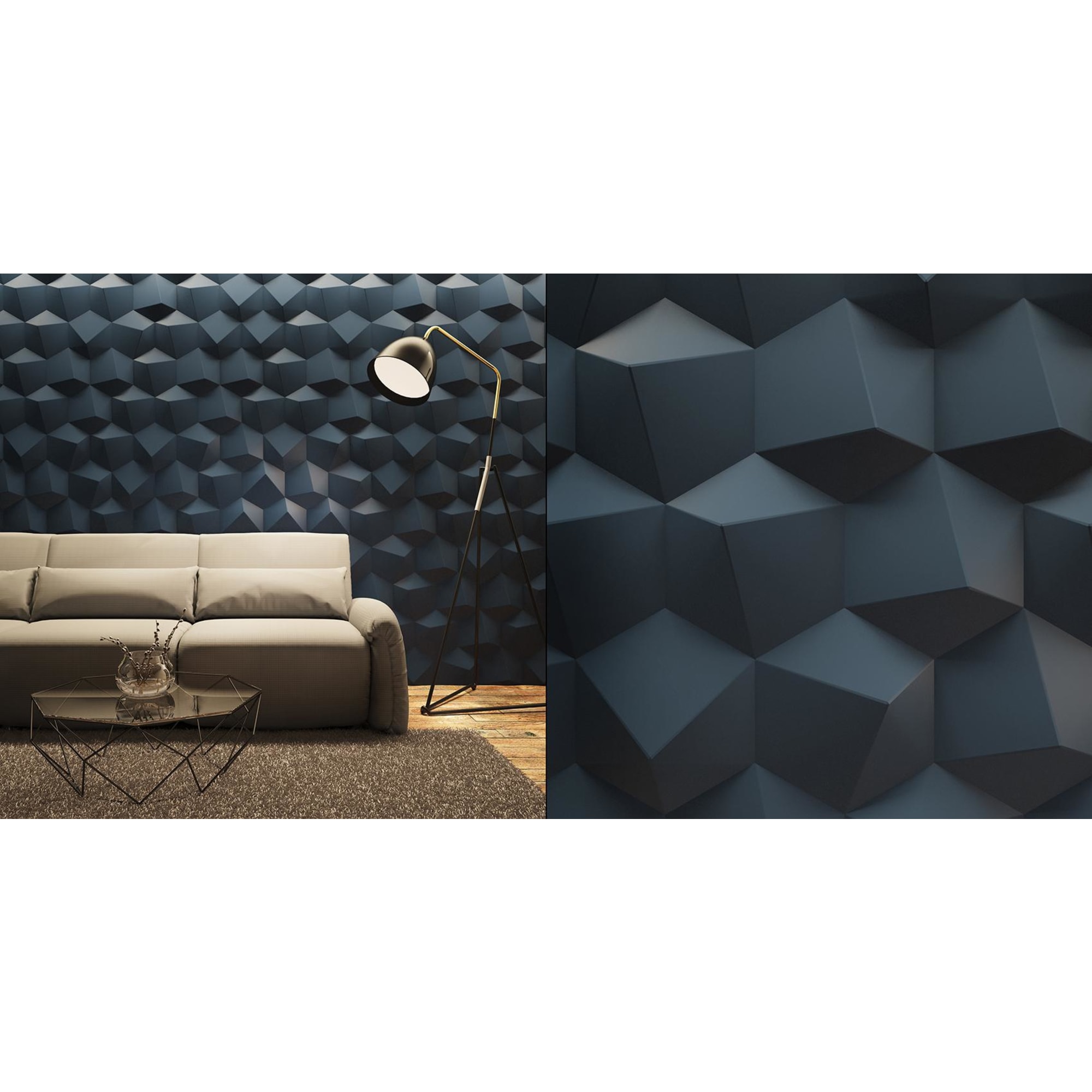 82399297 3D Панели матовые без покрытия 4 шт цвет белый Santreyd  - Вид №4