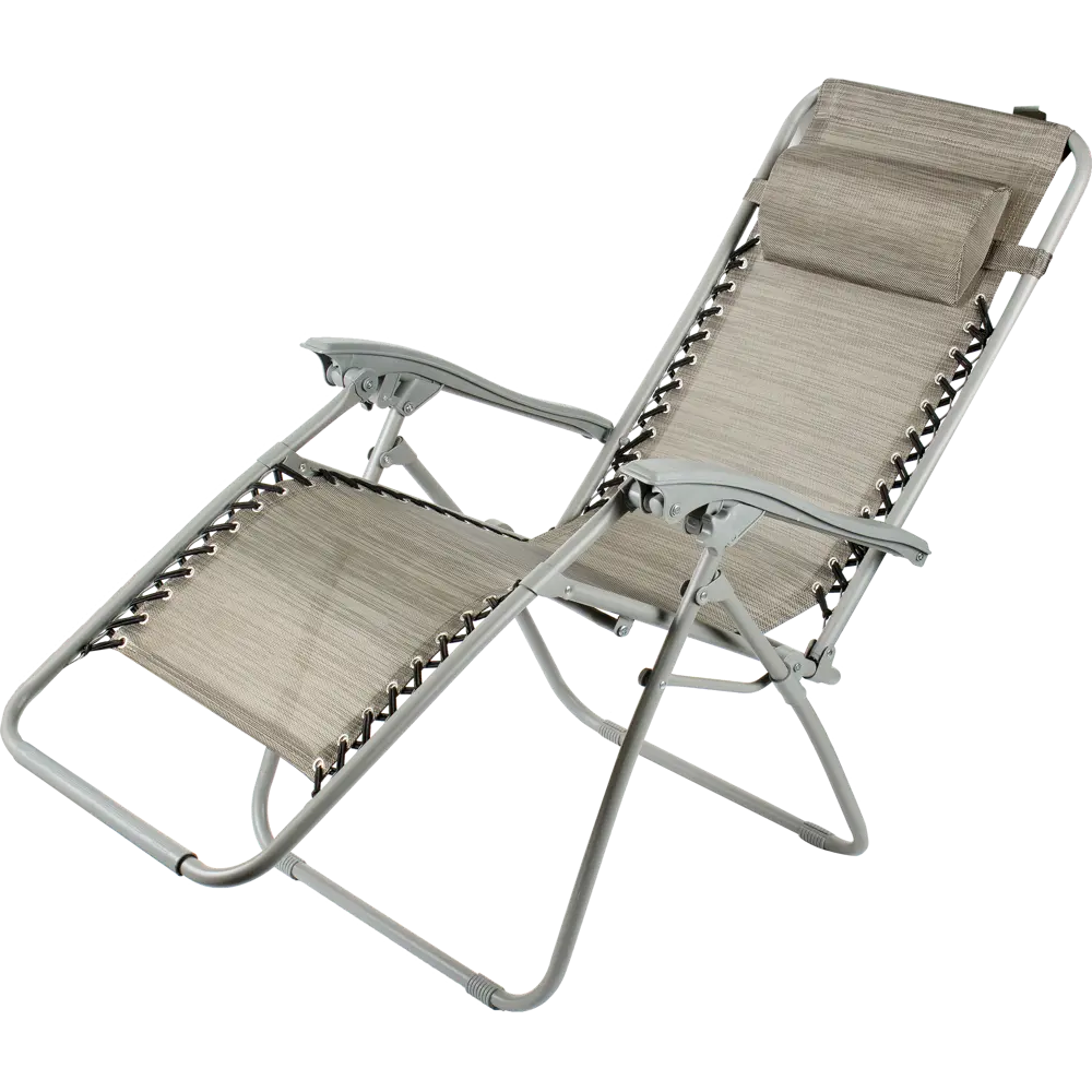 Шезлонг Бриз 165х110х65 см сталь/текстиль серый GREENGARD STLM-2069421