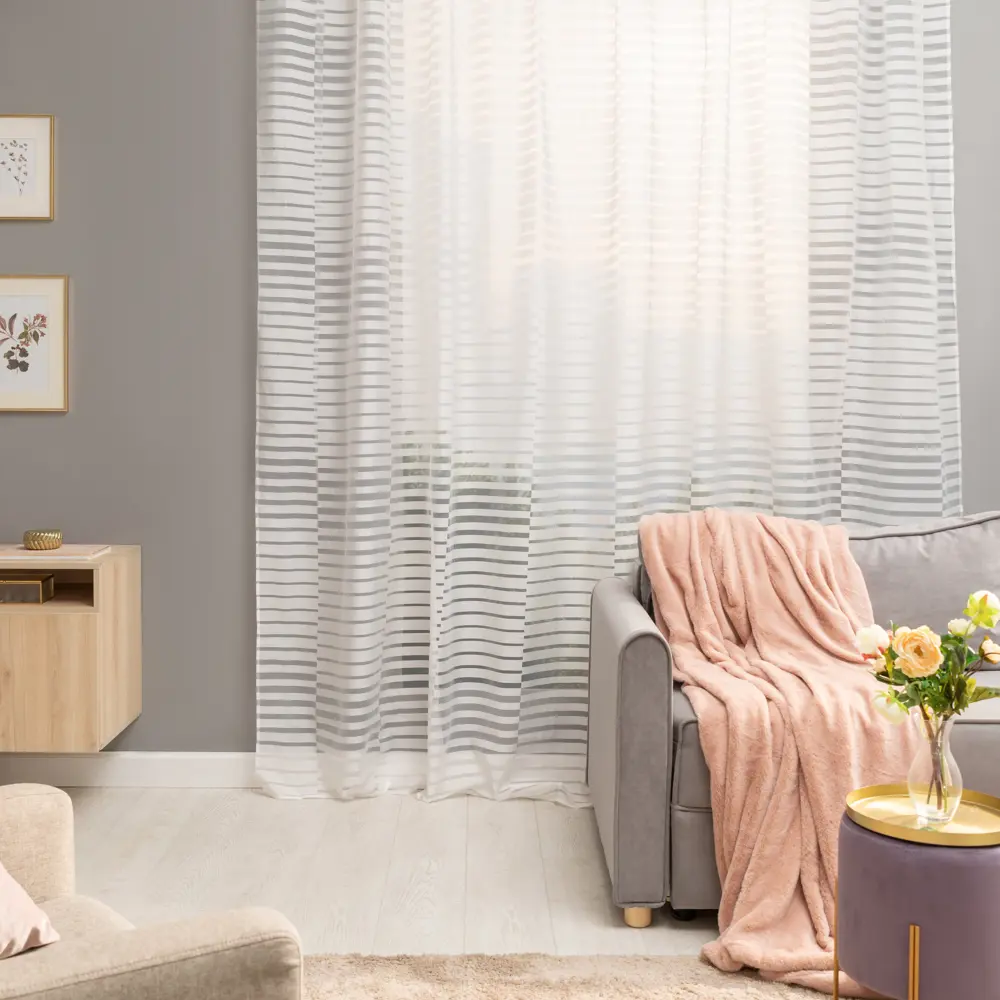 Тюль на ленте Inspire Lenael 300x280 см цвет белый 82485618 STLM-2013529 