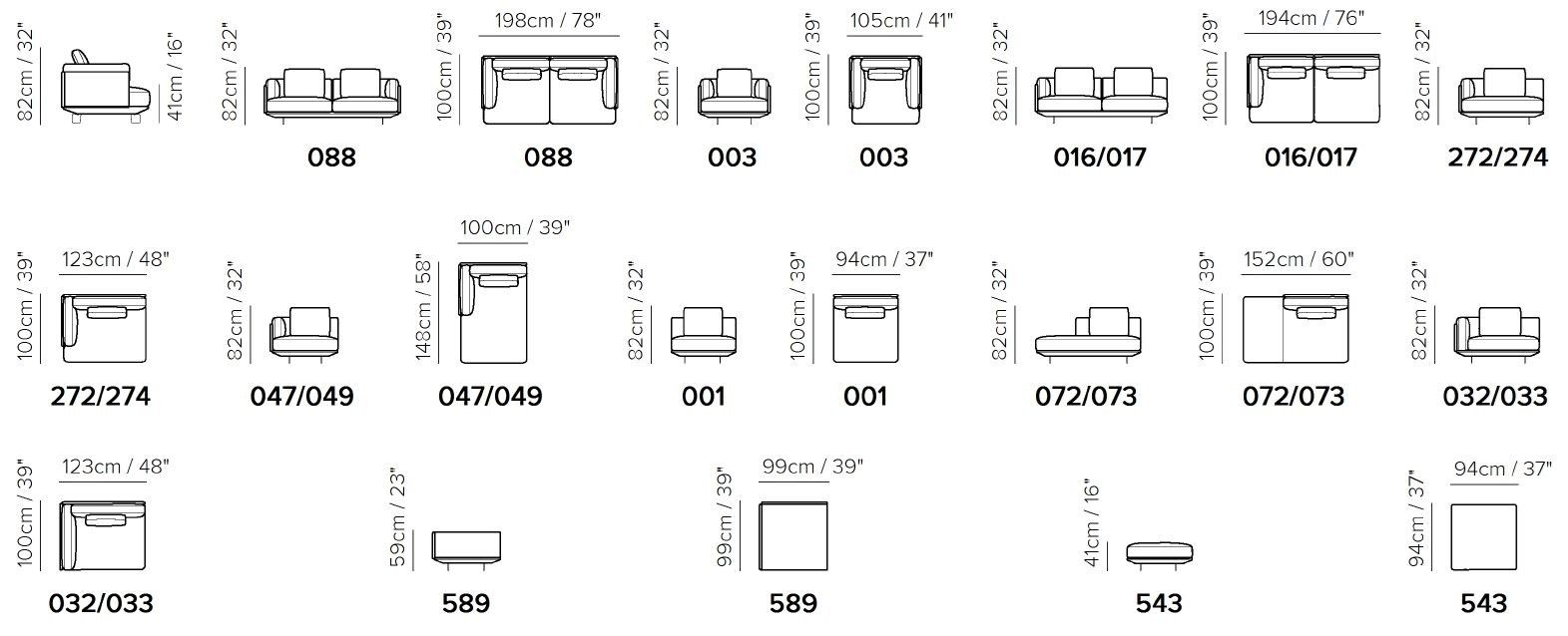 2-местный тканевый диван Natuzzi Italia кампус ARCH-00123096 - Вид №5