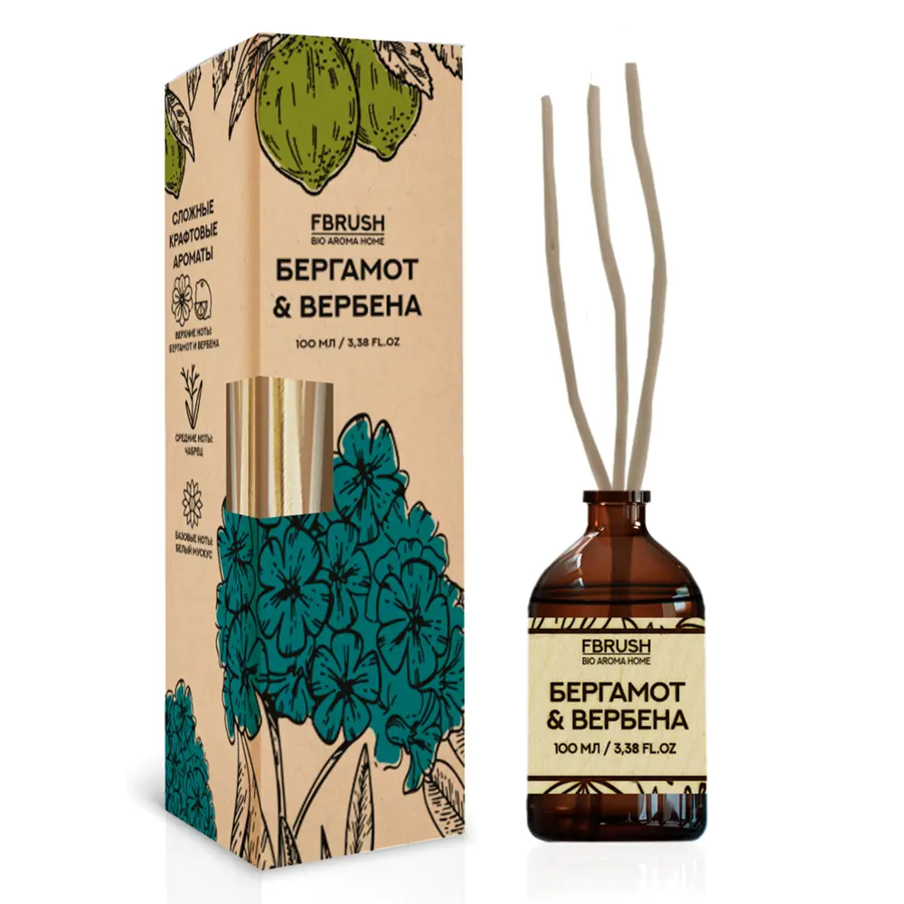 Ароматический диффузор Fbrush Бергамот и вербена 100 мл STLM-2064537 - Вид №3