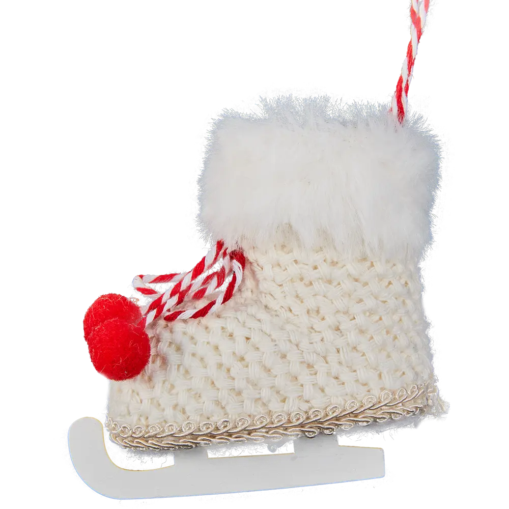 87036563 Елочная игрушка Конек 9.5x8 цвет белый STLM-0964996 Santreyd  - Вид №2