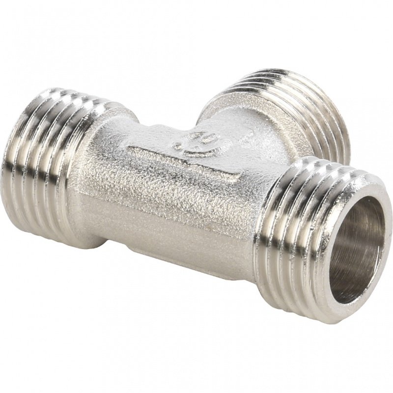 Тройник НР 1/2" никель STOUT SFT0018121212 - Вид №2