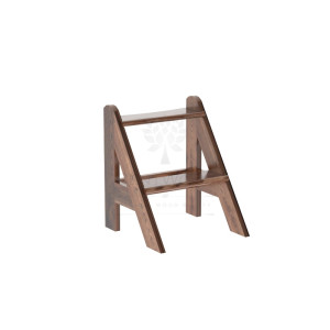 2040 Лесенка для купели 2 ступени из лиственницы мореная Alyarus