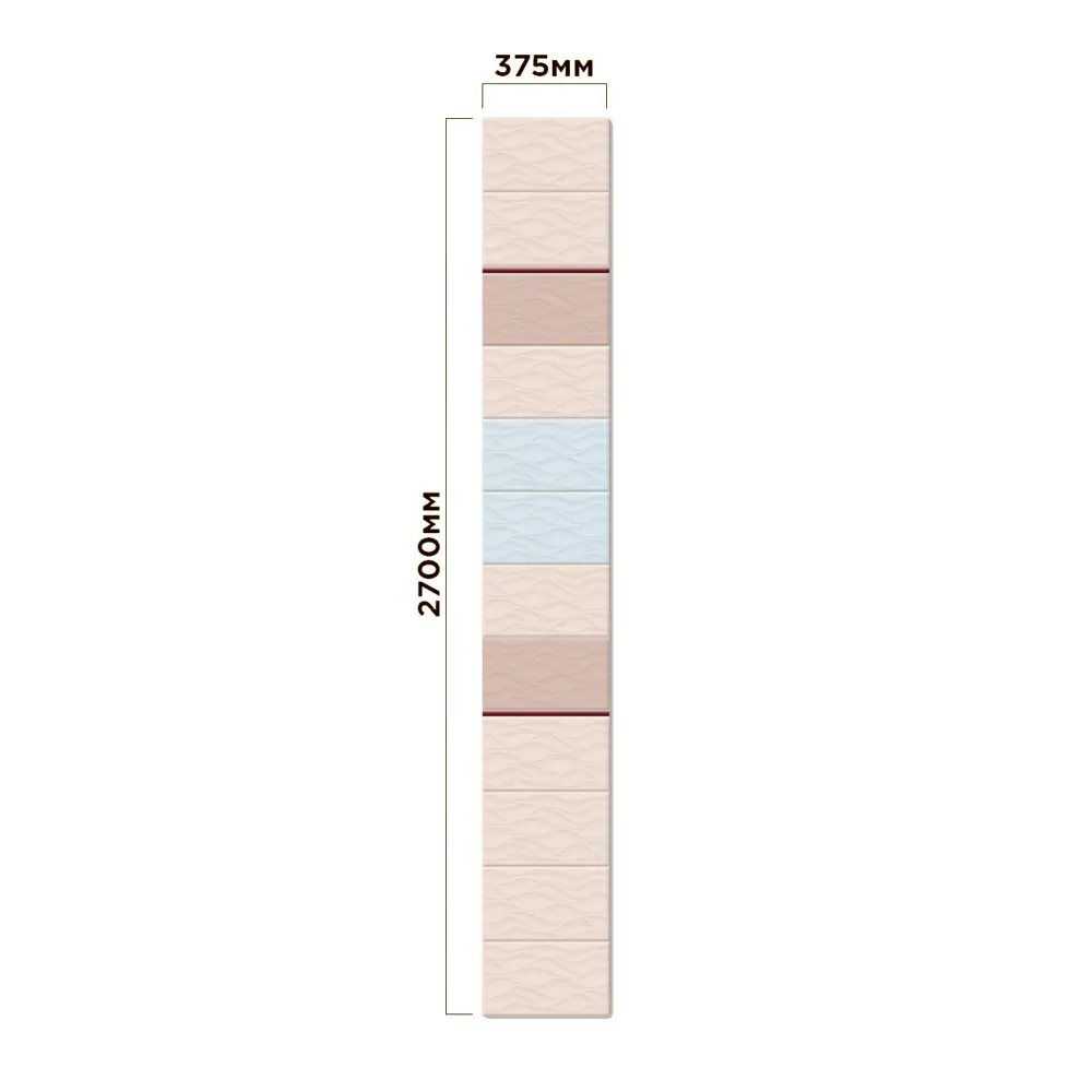 Панель ПВХ Акварель Фон 8 мм 2700х375 мм 1.01 м² VENTA STLM-2174184 - Вид №2