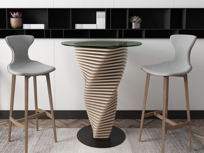 Круглый стол из дерева и стекла MYWOODREAM STANDY ARCH-00046598 - Вид №3