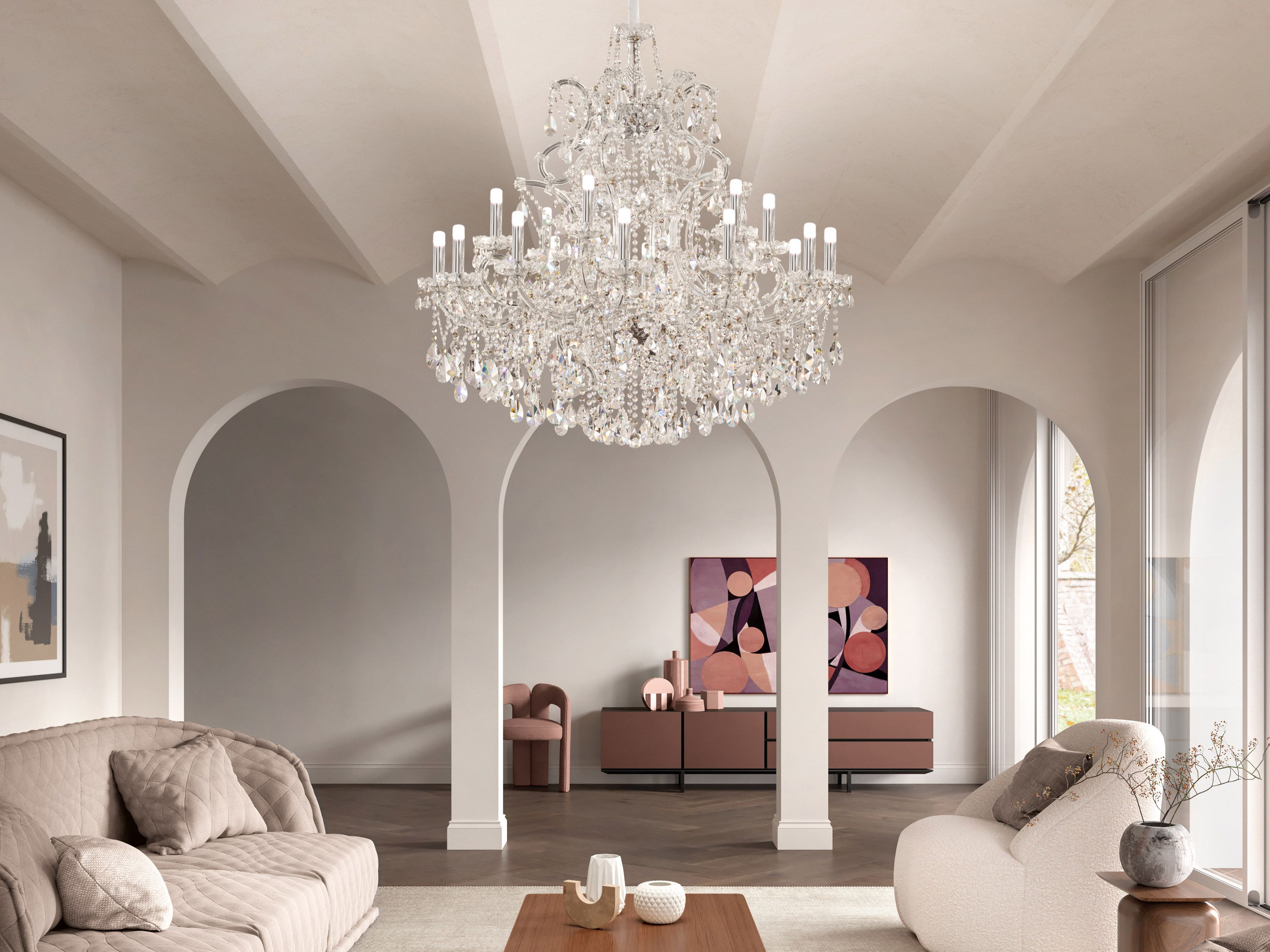 Подвесной светильник с кристаллами Masiero Aqaba ARCH-00132237