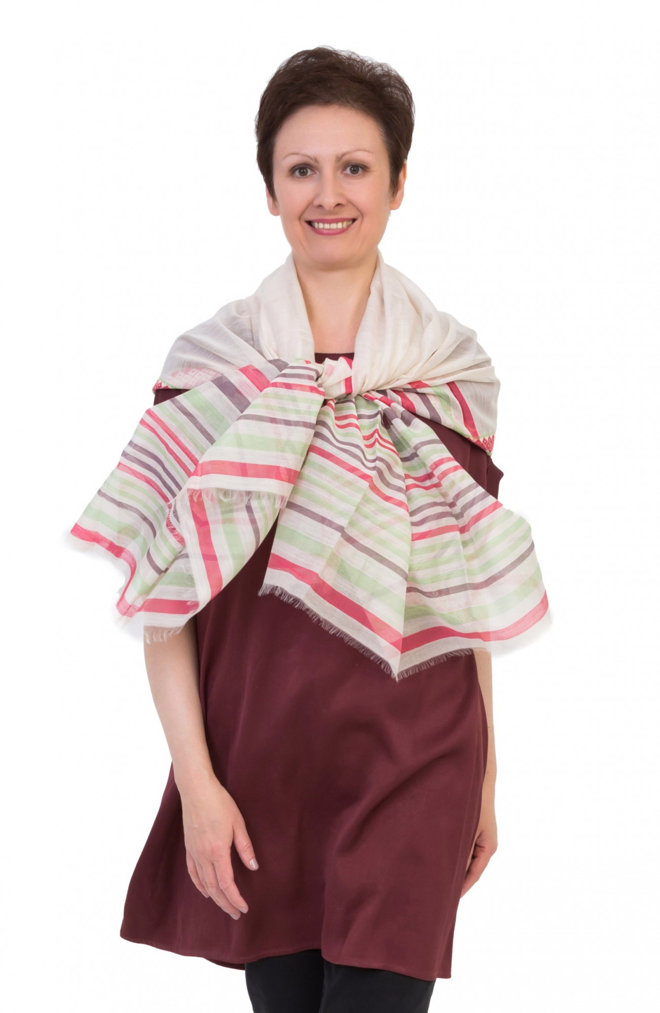 MARIA_T Шаль 90/180 65% хлопок 30% шелк 5% вискоза PETRUSSE Santreyd 