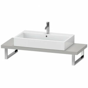 LC100C00707 Консоль для накладной и встраиваемой сверху раковины компакт, Толщина консоли 45 мм L-Cube #LC100C 480 мм Бетонно-серый матовый декор