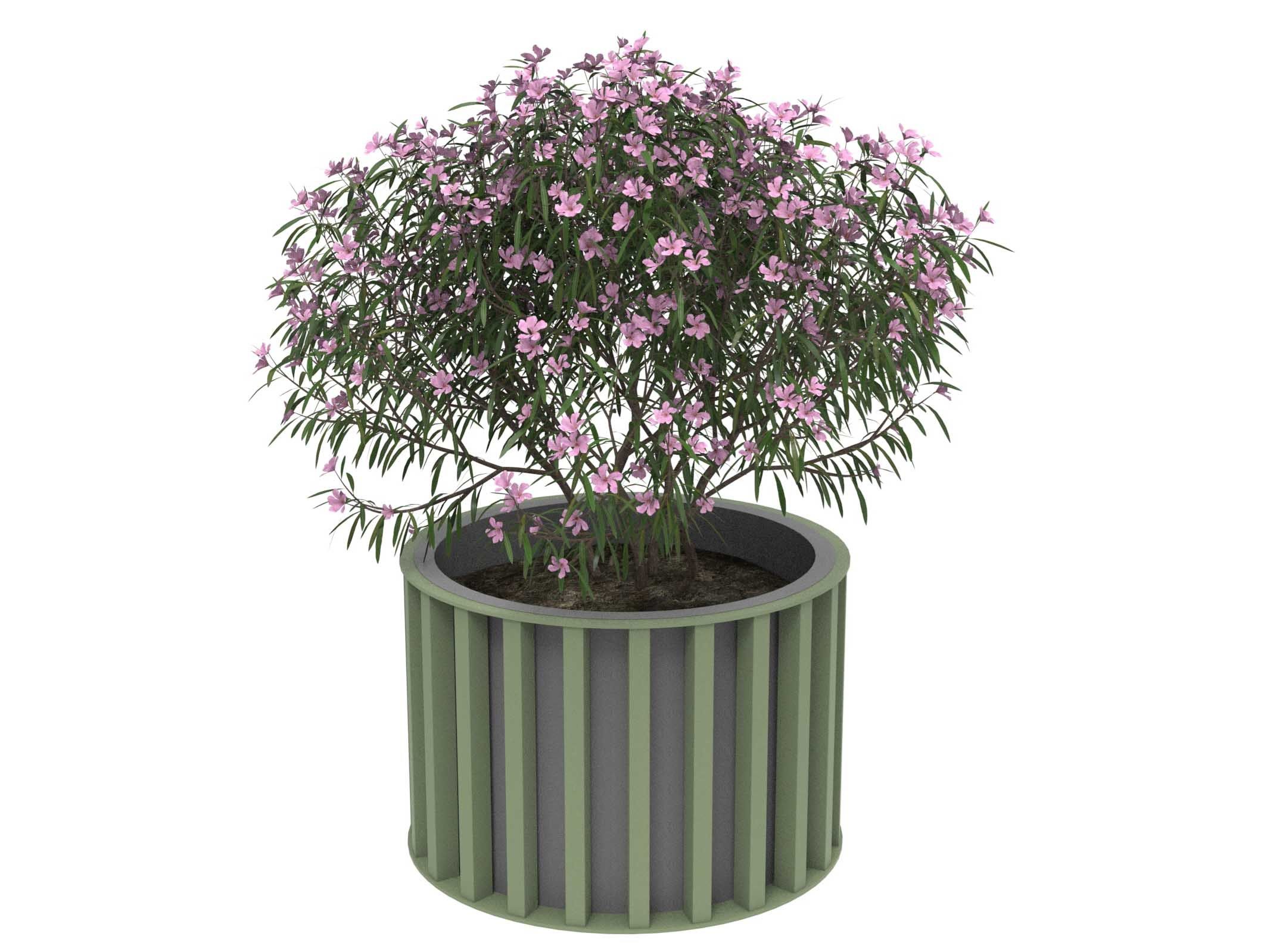 Оцинкованная сталь круглый низкий плантатор Lazzari Динамо ARCH-00115712 - Вид №30