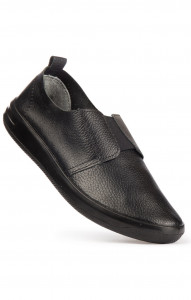 5047791 Полуботинки кроссовые арт ШК 09233 3 из натуральной кожи с резинкой черные  Летняя обувь  размер 39