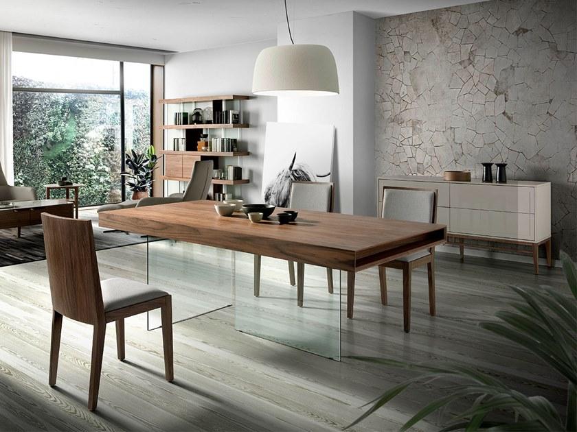 Angel Cerdá Прямоугольный обеденный стол из дерева и стекла Nature life 1028 Angel Cerda - Вид №2