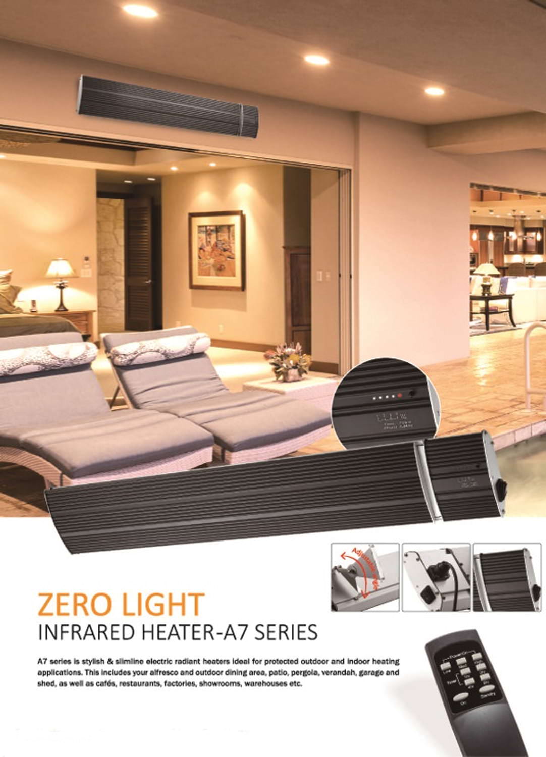 Инфракрасный обогреватель из стеклокерамики и алюминия SINED CALORE 1800 WIFI ARCH-00018576 - Вид №1