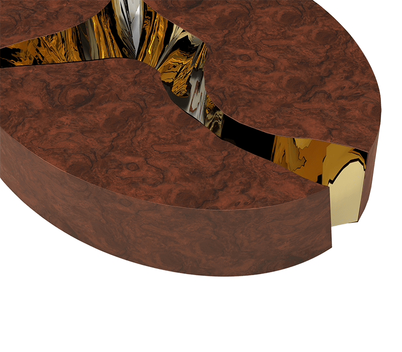 0-114 Овальный центральный стол Lapiaz из орехового дерева Boca Do Lobo  - Вид №9