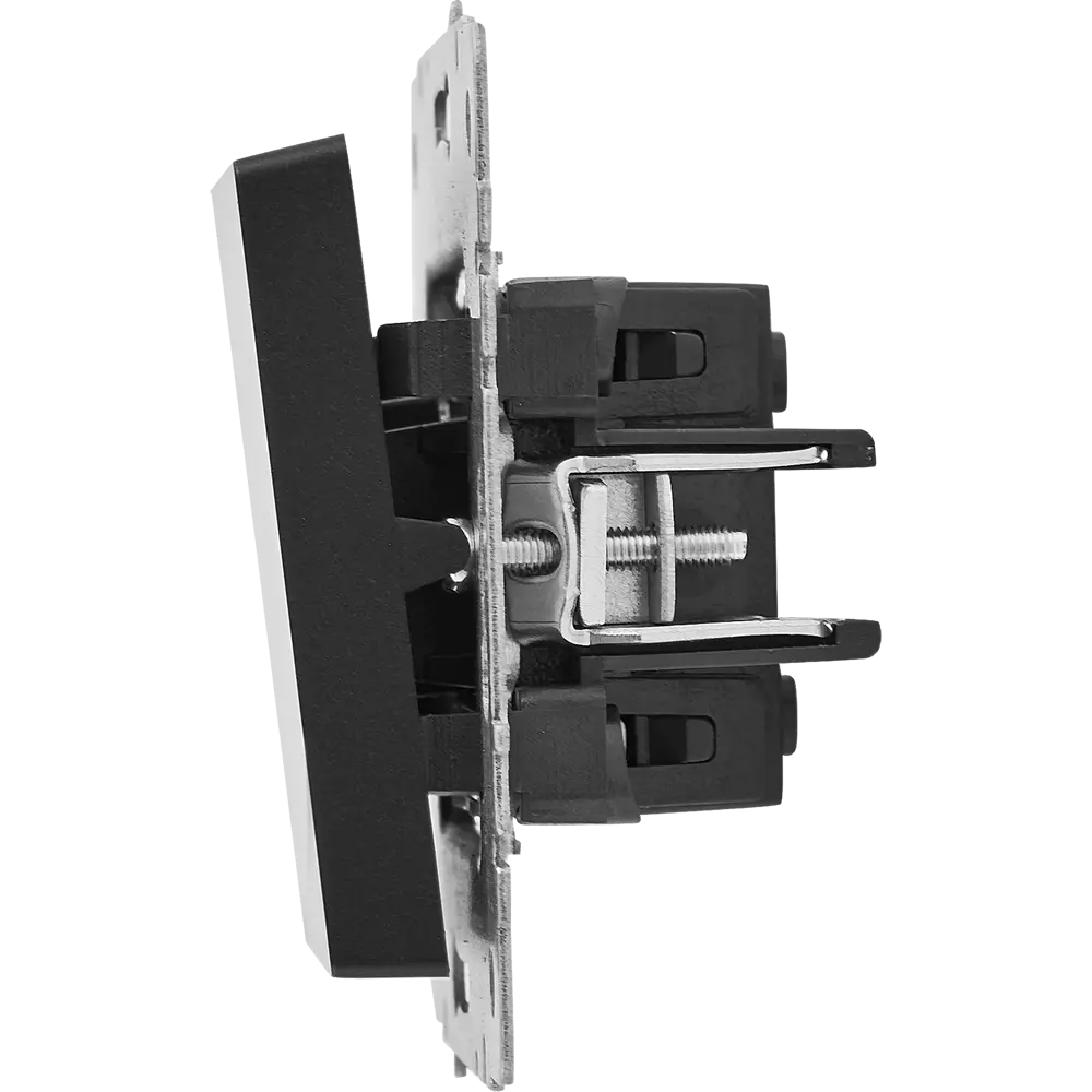 Выключатель IEK Brite двухклавишный с подсветкой, черный матовый 87761713 STLM-1466840 - Вид №3