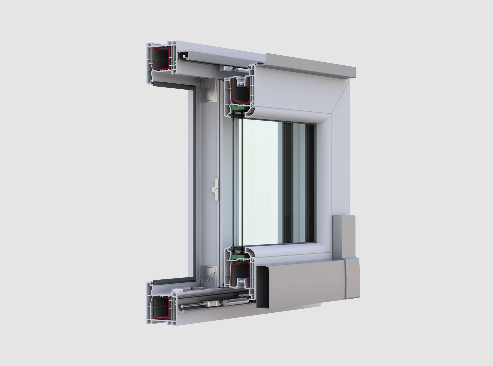 Копланарное раздвижное окно из ПВХ QFORT Paysage ARCH-00069765 - Вид №1