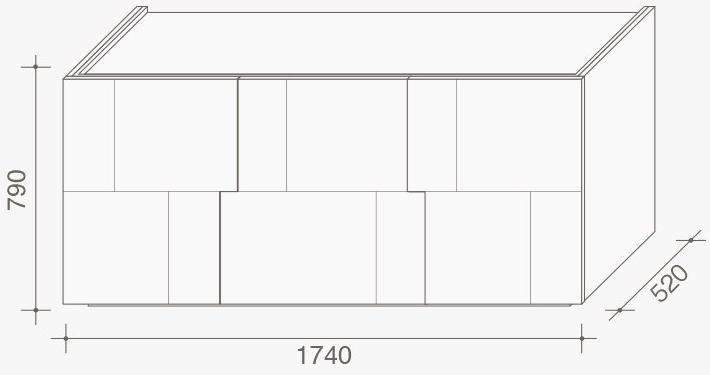 Lema Лакированный буфет с распашными дверцами и ящиками sun-id-1487886 - Вид №4
