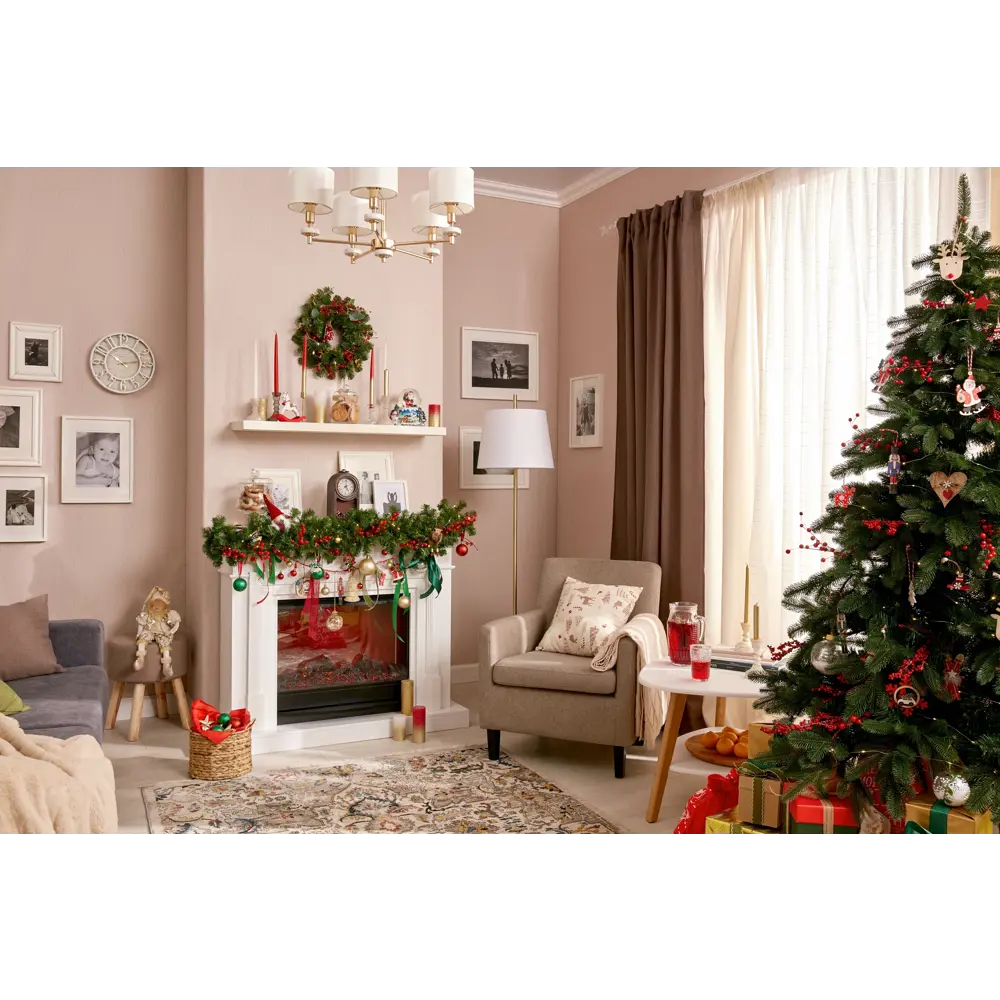 Венок новогодний №9, ø35 см, цвет светло-зелёный MOROZCO STLM-2207798 - Вид №1