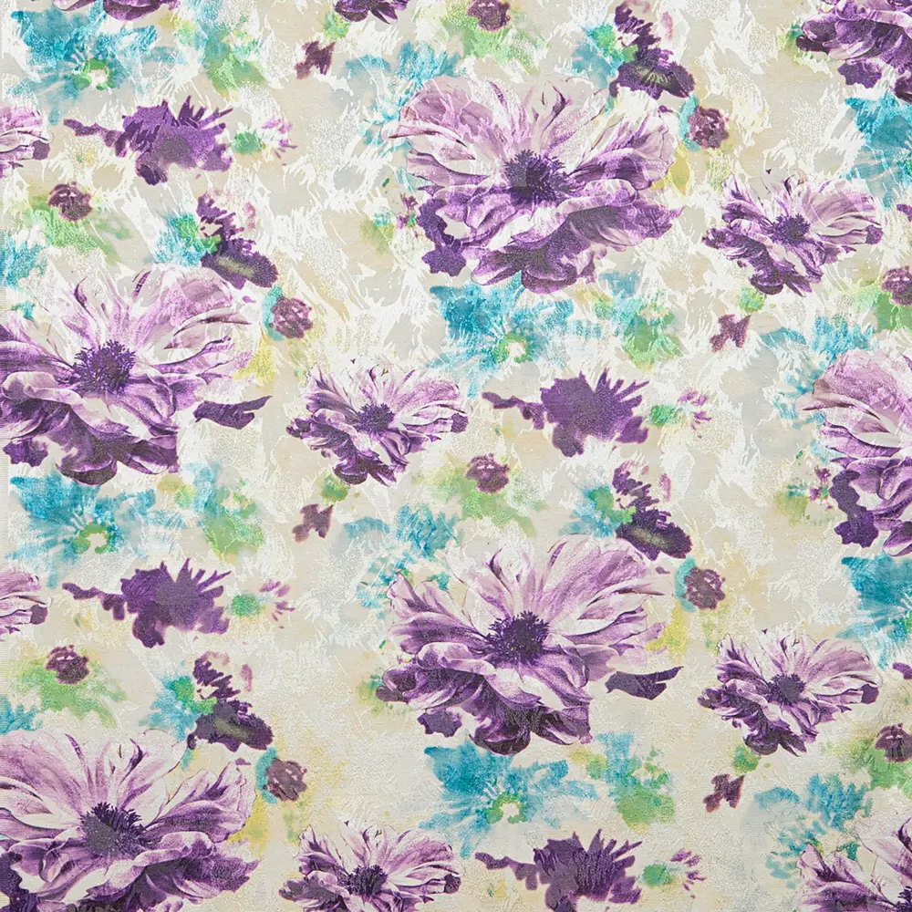 Ткань «Полянка», 150 см, цветы, цвет сиреневый ТОРГОВЫЙ ДОМ ТЕКСТИЛЬ STLM-2135281 - Вид №1