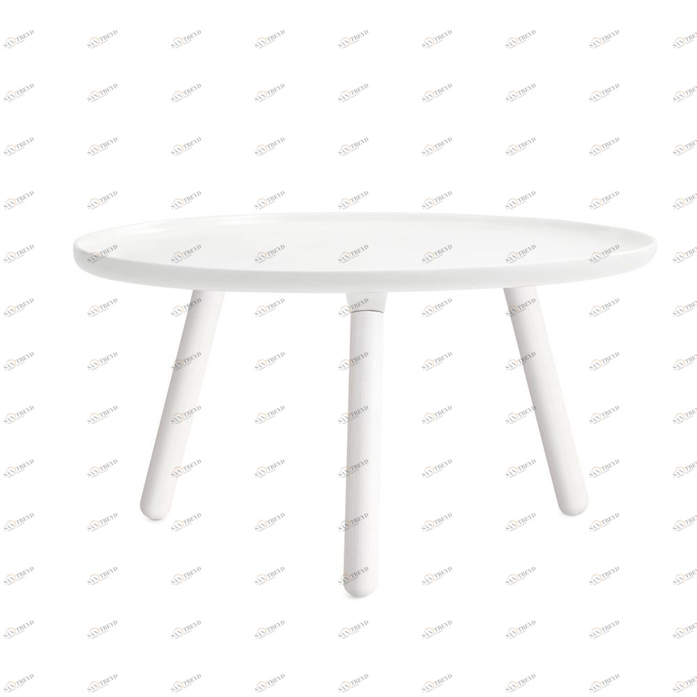 Стол Tablo большой 42 x D78 cm, белый-белые ножки Normann Copenhagen 602155