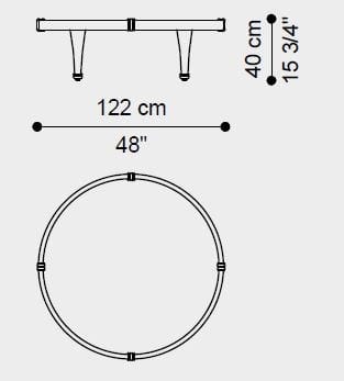 Деревянный круглый низкий журнальный столик ETRO Home Interiors AXUM ARCH-00012820 - Вид №3