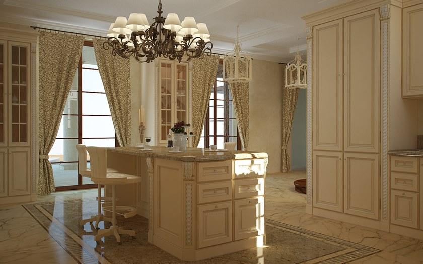 Martini Interiors Кухня из лакированной древесины с островом на заказ sun-id-1425332 - Вид №3