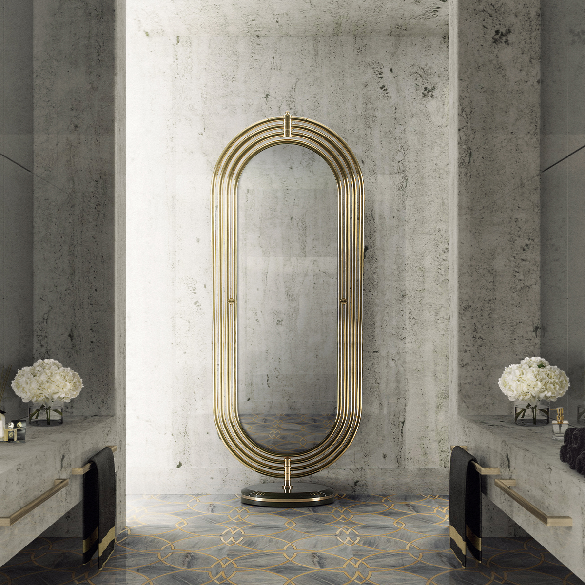 Зеркала Colosseum Floor Mirror Covethouse MAISON VALENTINA  - Вид №1