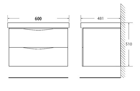 Мебель для ванной BelBagno FLY-600-2C-SO-BL-P - Вид №2