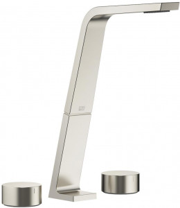 13717705-06_1_20000740-06_1_20000741-06_1 Смеситель для умывальника на три отверстия без сливного гарнитура - платина матовая Dornbracht CL.1