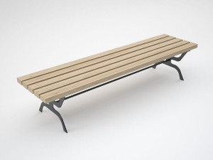 Деревянная скамья без спинки