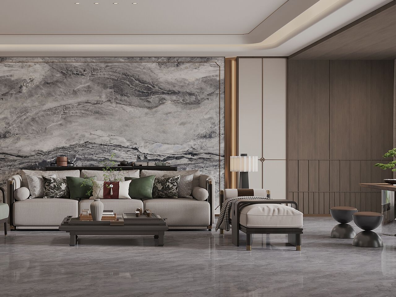 Мраморный пол / покрытие GANI MARBLE TILES SAVOY GREY ARCH-00072905 - Вид №1