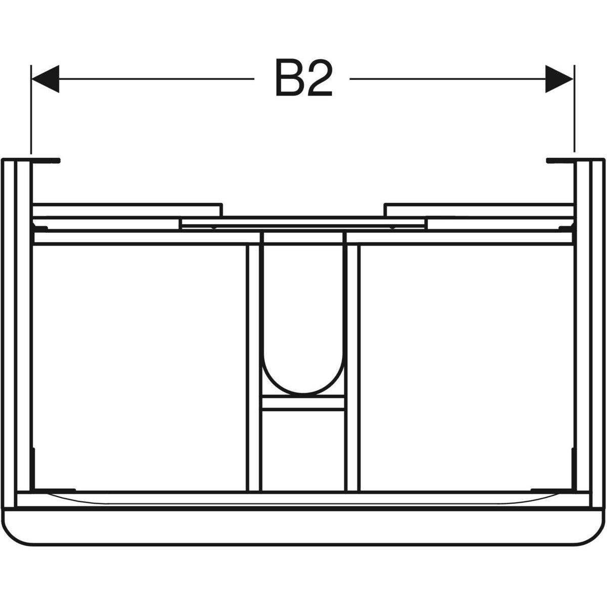 Подвесной умывальник с ящиками Geberit SMYLE ARCH-00008570 - Вид №2