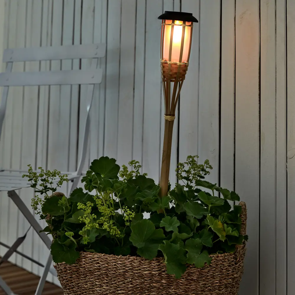 Садовая подсветка Inspire Bamboo на солнечных батареях, эффект пламени, бамбук STLM-2089727