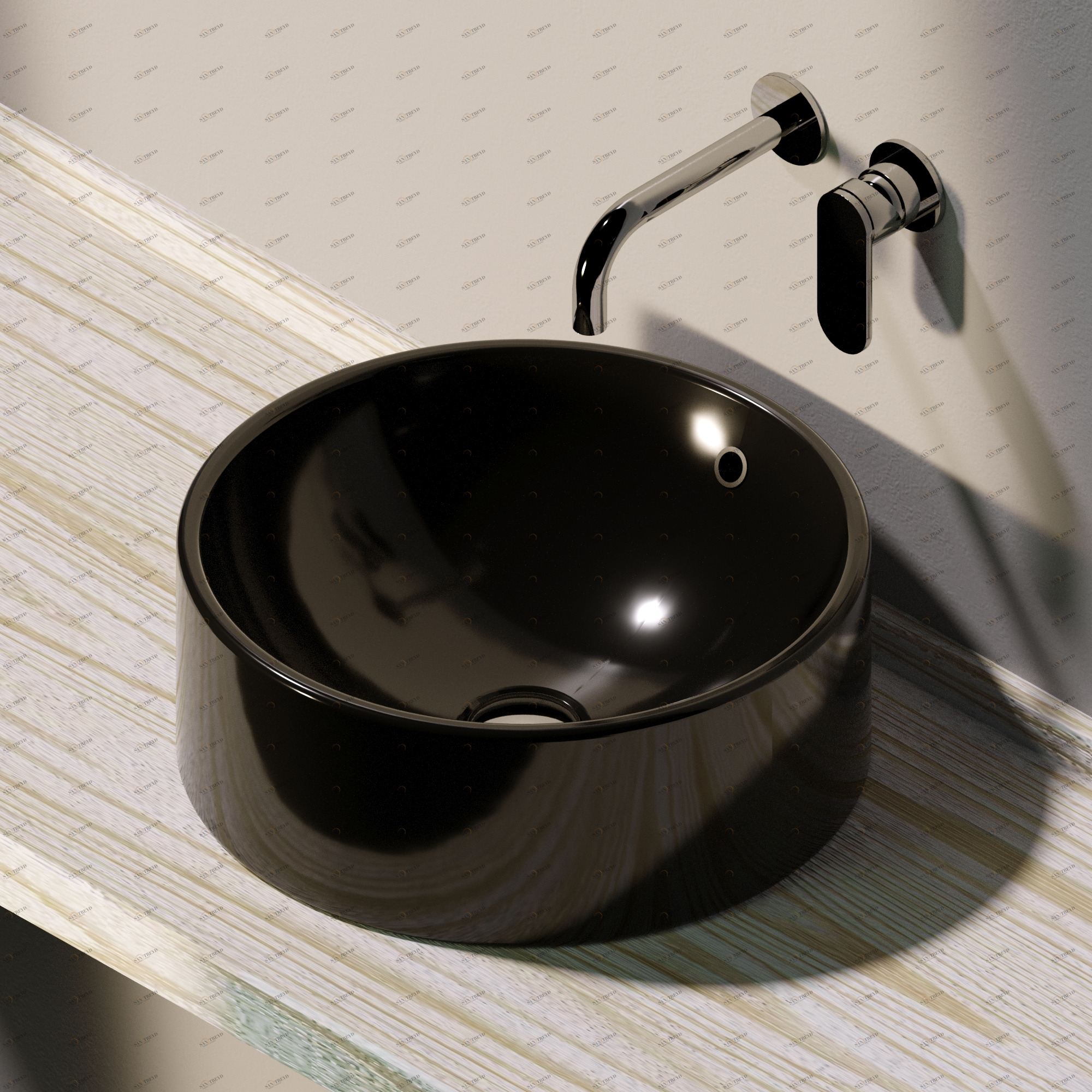 505042C9017 Накладная раковина на столешницу  круглая Ceramica Flaminia Twin