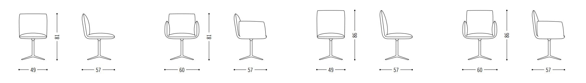 Тканевый стул с подлокотниками COR Jalis ARCH-00100794 - Вид №2