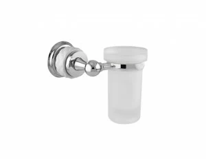 065580.N00.50 Настенная подставка для зубных щеток из белого фарфора Яркий хром