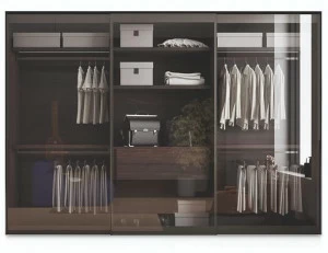 PIANCA Шкаф из дерева и стекла с раздвижными / распашными дверями